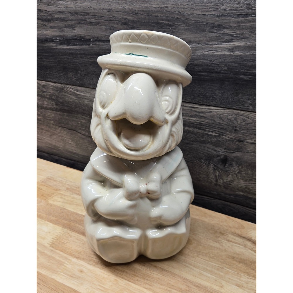 Vtg Disney Donald Duck Joe Carioca Turnabout Double Sided Cookie Jar Caballeros